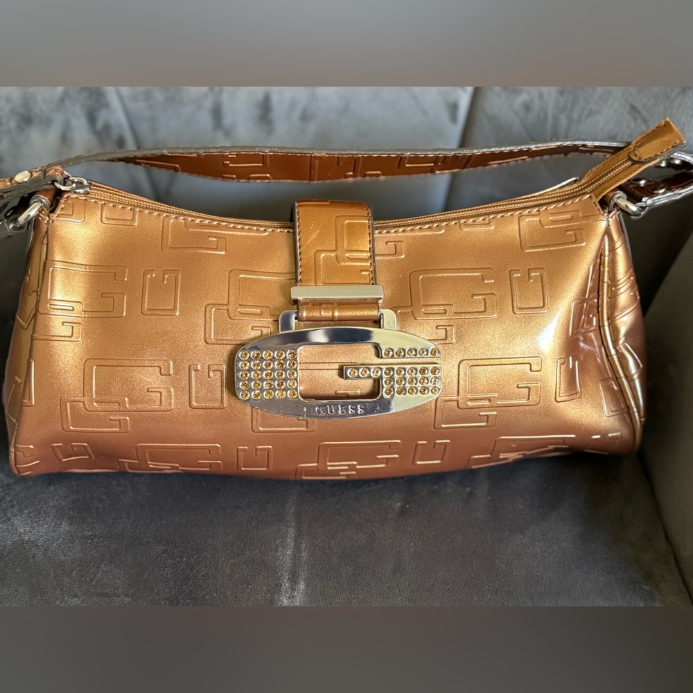 Guess Metallic Gold Shoulder Bag | Y2K